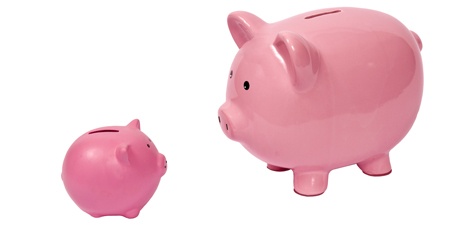 bridging loan piggy bank big and small